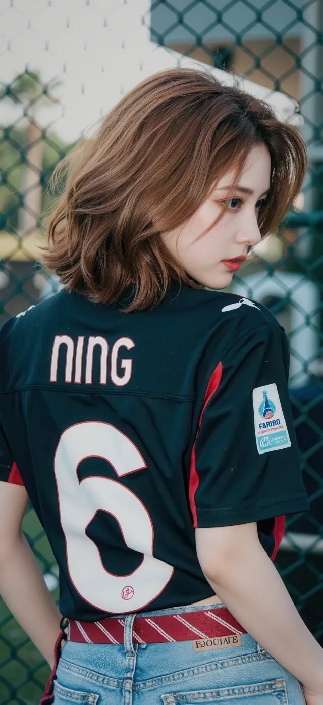 刘些宁穿球衣侧身美女人物电脑壁纸