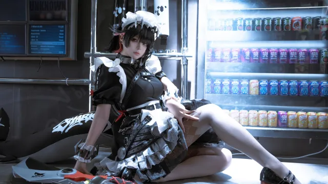 绝区零艾莲乔cosplay女仆装少女性感人物电脑壁纸