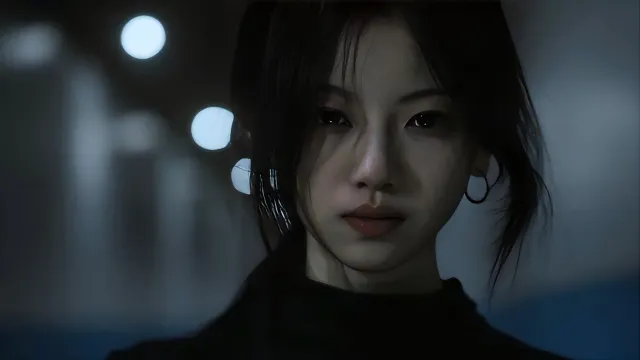 写实风少女暗调电脑壁纸