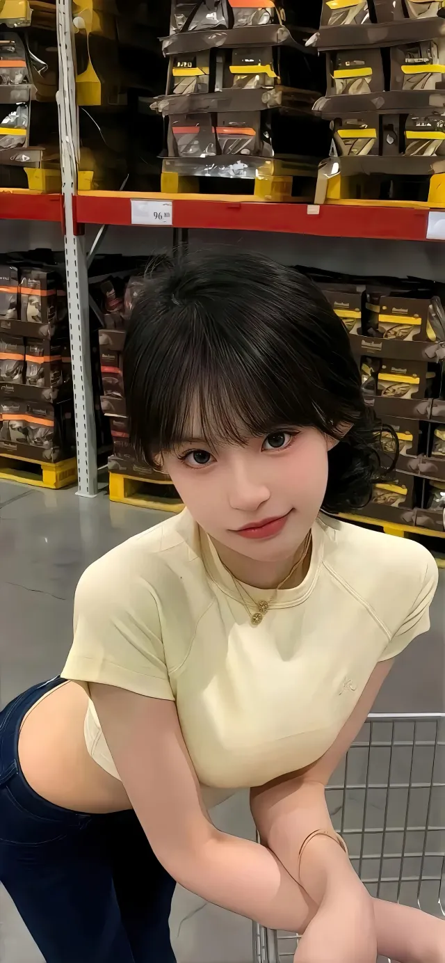 超市甜妹少女 手机壁纸