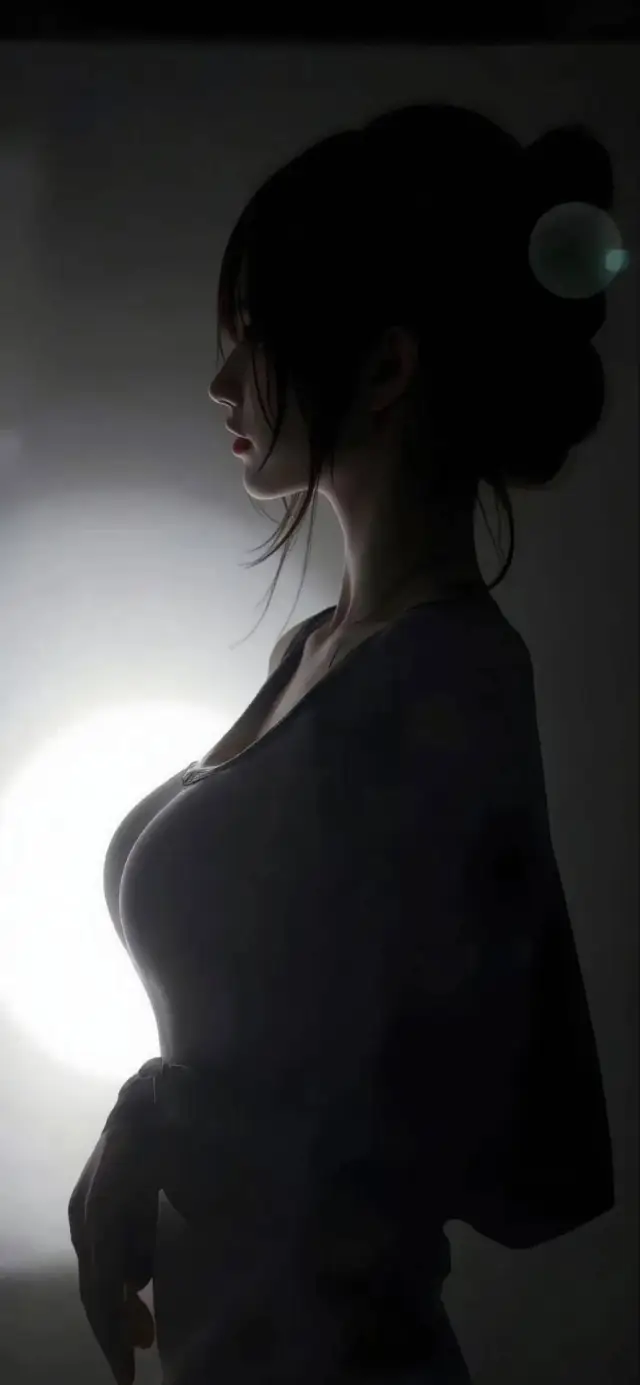 光影少女剪影手机壁纸