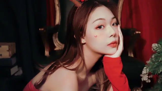 圣诞节 美女图片