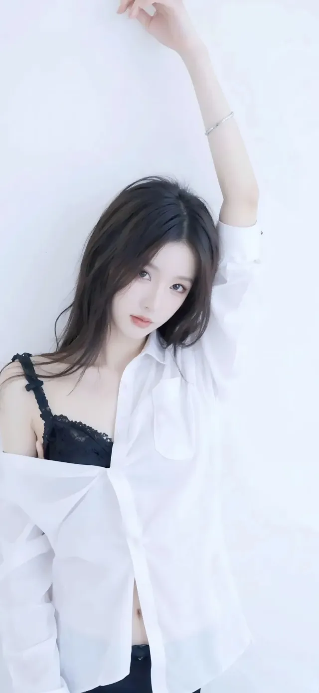 简约风穿搭少女手机壁纸