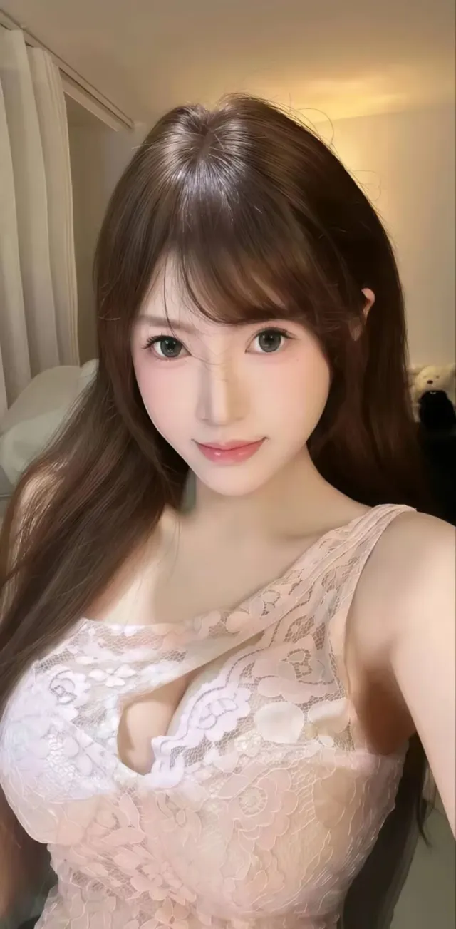 粉蕾丝吊带女生室内自拍人物手机壁纸